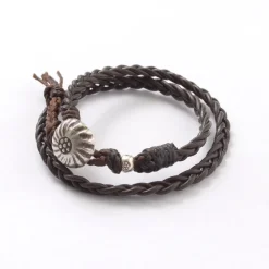 PHADUA / Braided 1.5mm Leather 2 Wrap Bracelet
