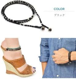 PHADUA / Wax Cord Silver Wrap Bracelet/Anklet